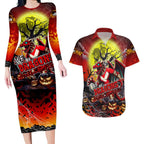 We Are Dragons Halloween Couples Matching Long Sleeve Bodycon Dress and Hawaiian Shirt Pumpkin Scary Spooky Season - Aussie Hoodie