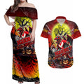 We Are Dragons Halloween Couples Matching Off Shoulder Maxi Dress and Hawaiian Shirt Pumpkin Scary Spooky Season - Aussie Hoodie