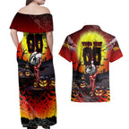 We Are Dragons Halloween Couples Matching Off Shoulder Maxi Dress and Hawaiian Shirt Pumpkin Scary Spooky Season - Aussie Hoodie