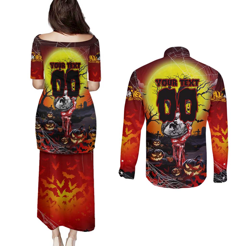 We Are Dragons Halloween Couples Matching Puletasi and Long Sleeve Button Shirt Pumpkin Scary Spooky Season - Aussie Hoodie