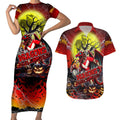 We Are Dragons Halloween Couples Matching Short Sleeve Bodycon Dress and Hawaiian Shirt Pumpkin Scary Spooky Season - Aussie Hoodie