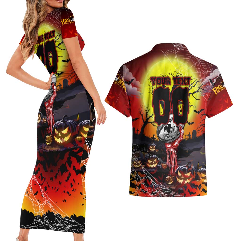 We Are Dragons Halloween Couples Matching Short Sleeve Bodycon Dress and Hawaiian Shirt Pumpkin Scary Spooky Season - Aussie Hoodie