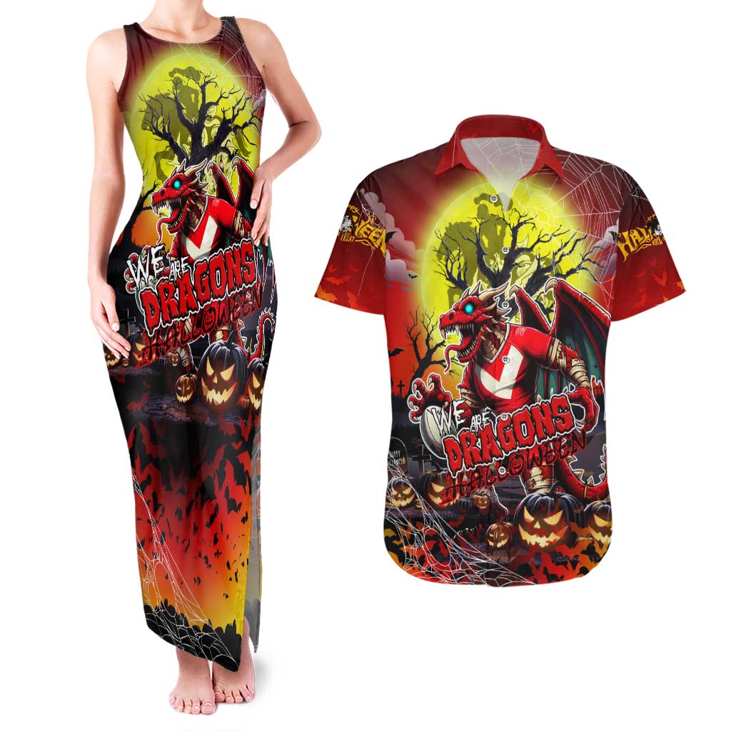 We Are Dragons Halloween Couples Matching Tank Maxi Dress and Hawaiian Shirt Pumpkin Scary Spooky Season - Aussie Hoodie