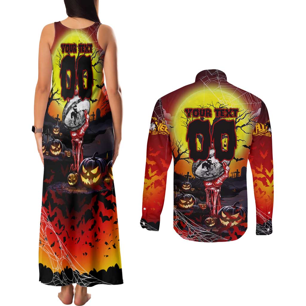 We Are Dragons Halloween Couples Matching Tank Maxi Dress and Long Sleeve Button Shirt Pumpkin Scary Spooky Season - Aussie Hoodie