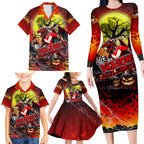 We Are Dragons Halloween Family Matching Long Sleeve Bodycon Dress and Hawaiian Shirt Pumpkin Scary Spooky Season - Aussie Hoodie