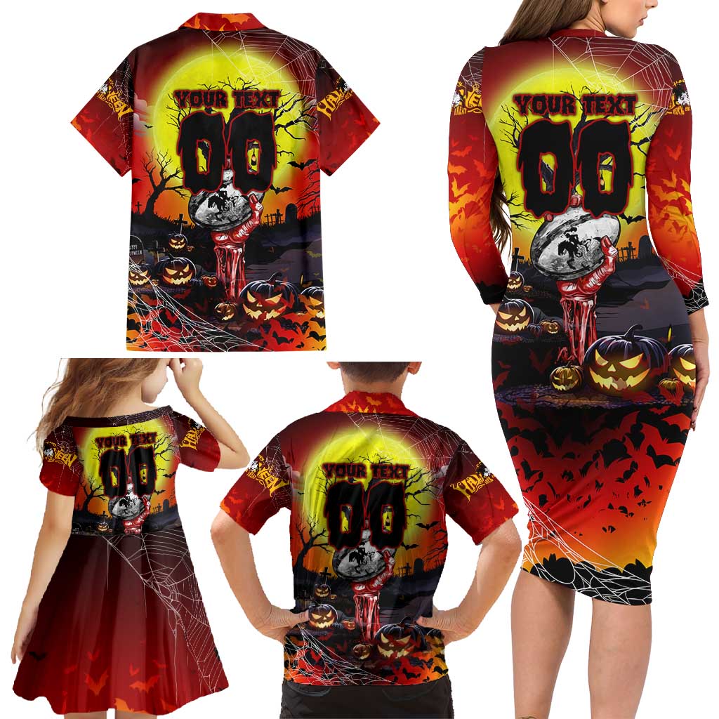 We Are Dragons Halloween Family Matching Long Sleeve Bodycon Dress and Hawaiian Shirt Pumpkin Scary Spooky Season - Aussie Hoodie