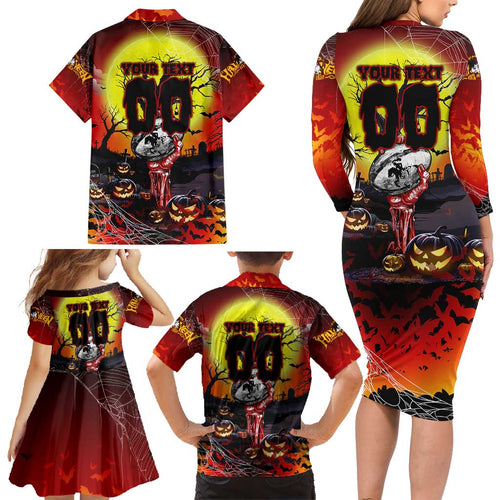 We Are Dragons Halloween Family Matching Long Sleeve Bodycon Dress and Hawaiian Shirt Pumpkin Scary Spooky Season - Aussie Hoodie