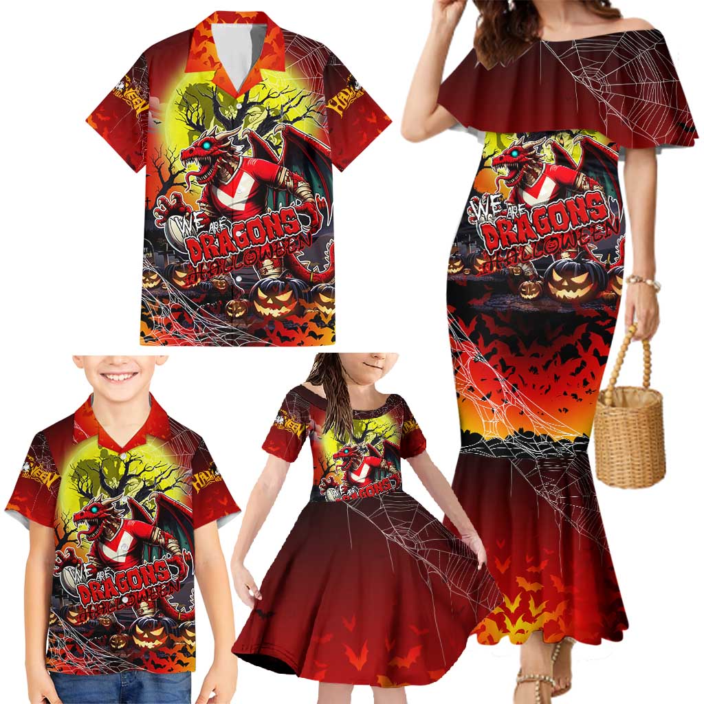 We Are Dragons Halloween Family Matching Mermaid Dress and Hawaiian Shirt Pumpkin Scary Spooky Season - Aussie Hoodie