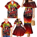 We Are Dragons Halloween Family Matching Mermaid Dress and Hawaiian Shirt Pumpkin Scary Spooky Season - Aussie Hoodie