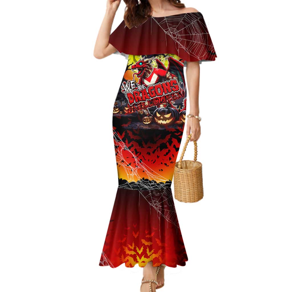 We Are Dragons Halloween Family Matching Mermaid Dress and Hawaiian Shirt Pumpkin Scary Spooky Season - Aussie Hoodie