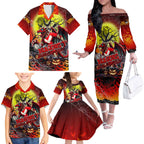 We Are Dragons Halloween Family Matching Off The Shoulder Long Sleeve Dress and Hawaiian Shirt Pumpkin Scary Spooky Season - Aussie Hoodie