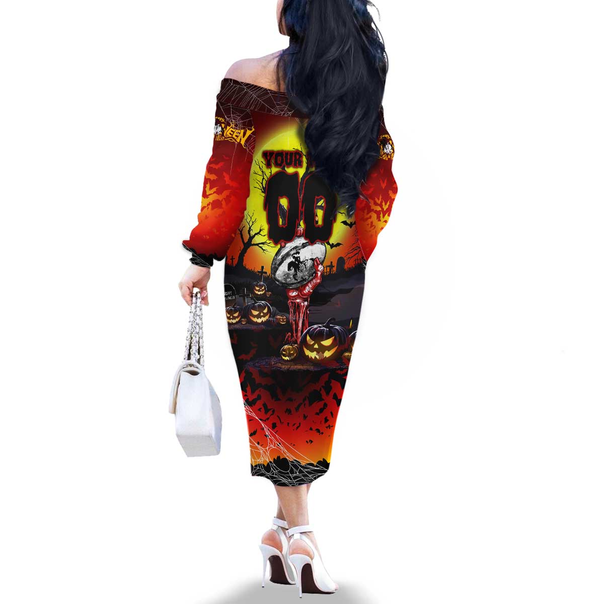 We Are Dragons Halloween Family Matching Off The Shoulder Long Sleeve Dress and Hawaiian Shirt Pumpkin Scary Spooky Season - Aussie Hoodie