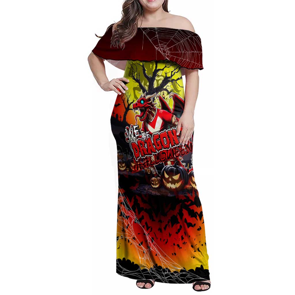We Are Dragons Halloween Family Matching Off Shoulder Maxi Dress and Hawaiian Shirt Pumpkin Scary Spooky Season - Aussie Hoodie