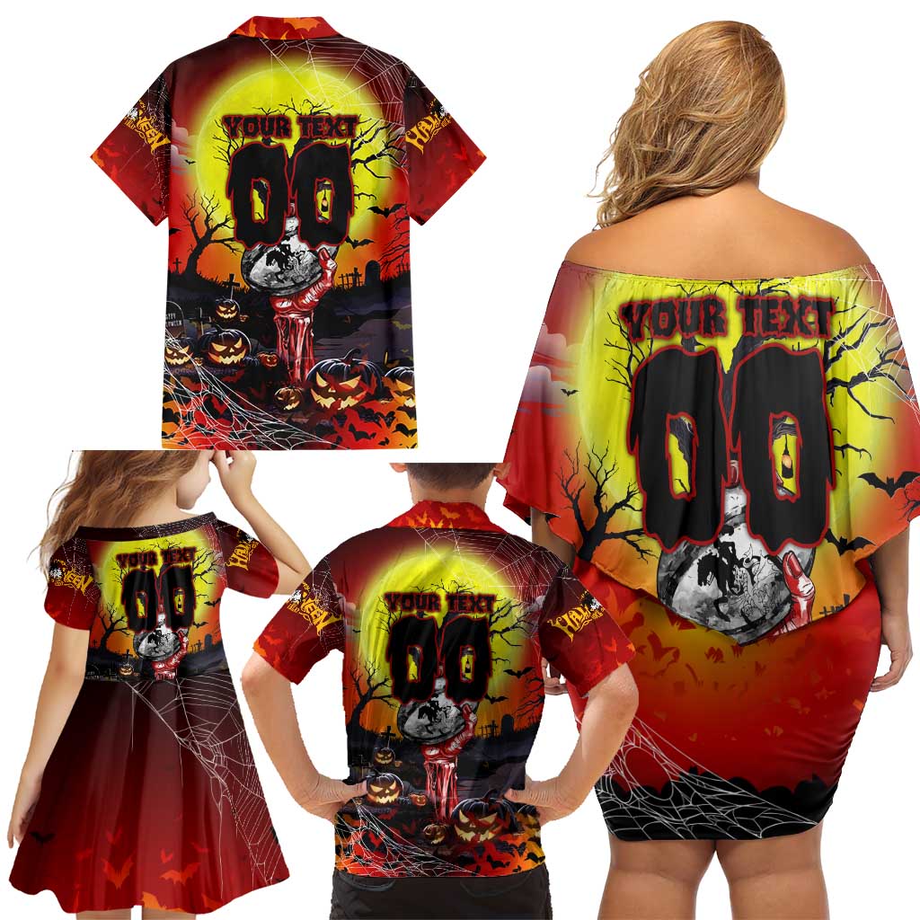 We Are Dragons Halloween Family Matching Off Shoulder Short Dress and Hawaiian Shirt Pumpkin Scary Spooky Season - Aussie Hoodie
