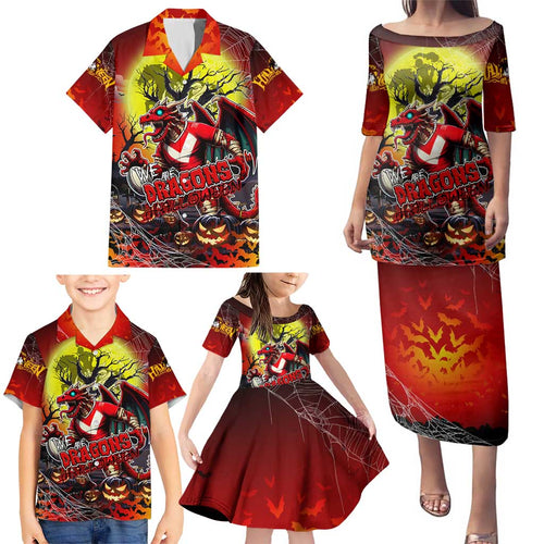 We Are Dragons Halloween Family Matching Puletasi and Hawaiian Shirt Pumpkin Scary Spooky Season - Aussie Hoodie