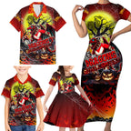 We Are Dragons Halloween Family Matching Short Sleeve Bodycon Dress and Hawaiian Shirt Pumpkin Scary Spooky Season - Aussie Hoodie