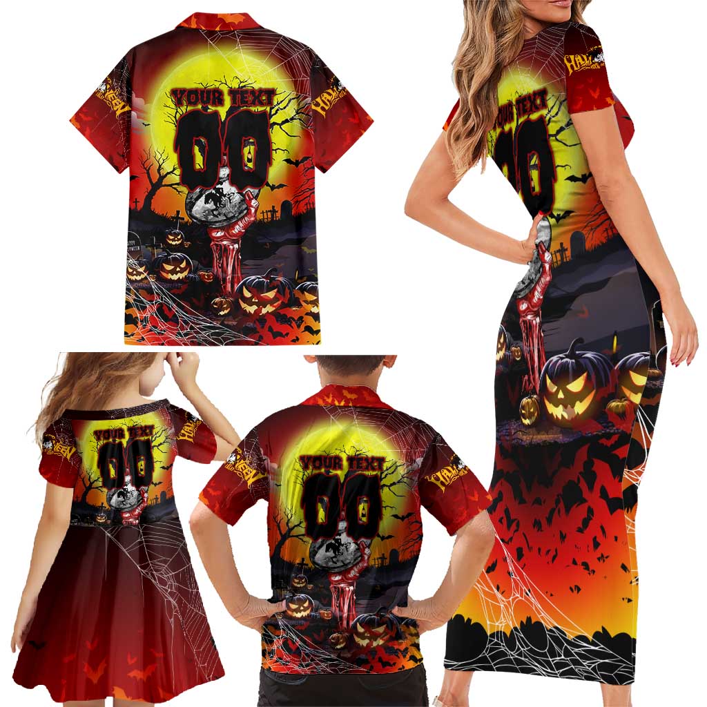 We Are Dragons Halloween Family Matching Short Sleeve Bodycon Dress and Hawaiian Shirt Pumpkin Scary Spooky Season - Aussie Hoodie