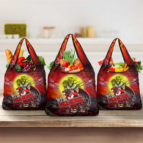 We Are Dragons Halloween Grocery Bag Pumpkin Scary Spooky Season - Aussie Hoodie