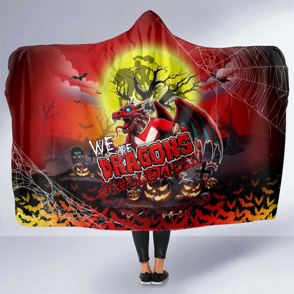 We Are Dragons Halloween Hooded Blanket Pumpkin Scary Spooky Season - Aussie Hoodie