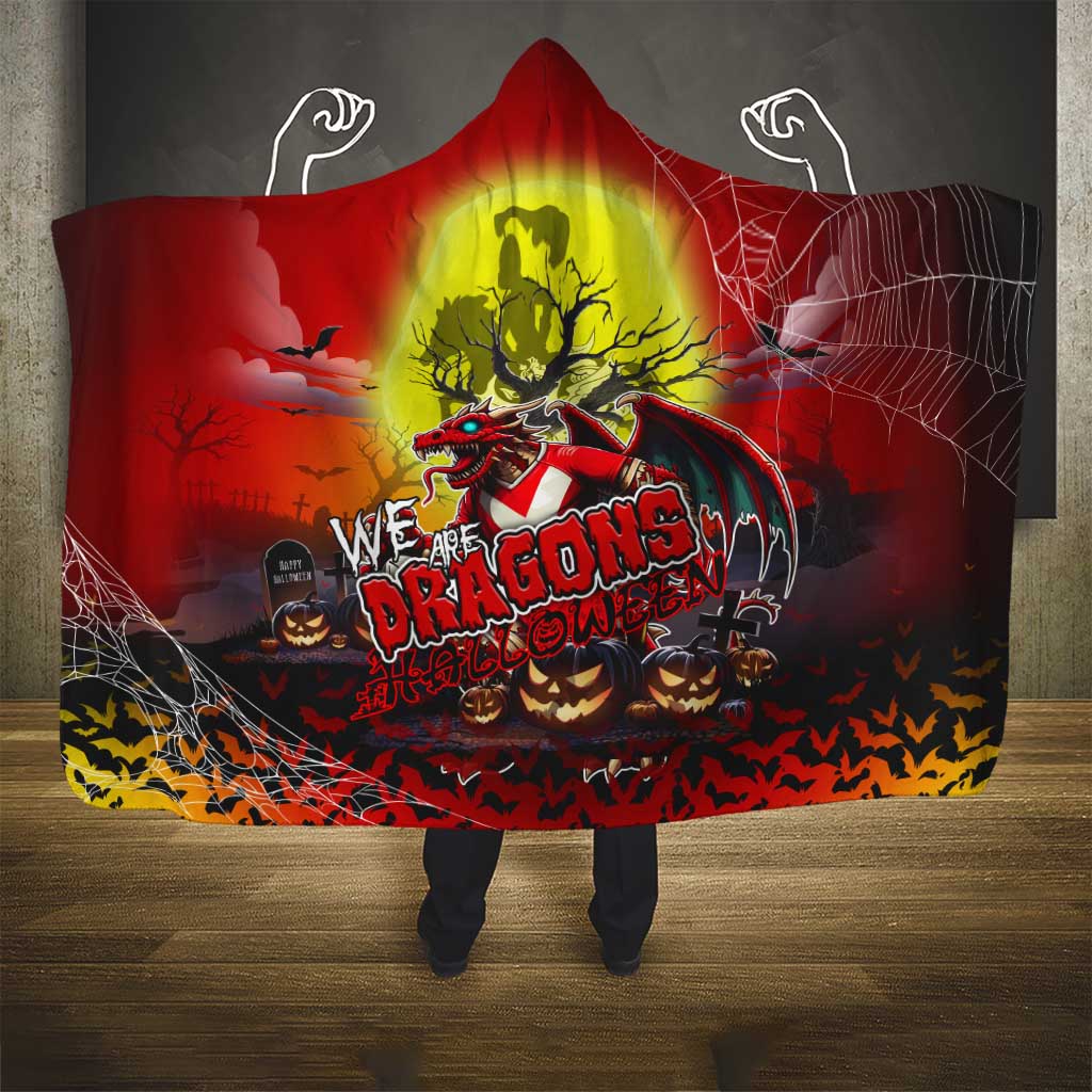 We Are Dragons Halloween Hooded Blanket Pumpkin Scary Spooky Season - Aussie Hoodie