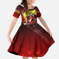 We Are Dragons Halloween Kid Short Sleeve Dress Pumpkin Scary Spooky Season - Aussie Hoodie