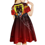 We Are Dragons Halloween Kid Short Sleeve Dress Pumpkin Scary Spooky Season - Aussie Hoodie