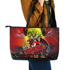 We Are Dragons Halloween Leather Tote Bag Pumpkin Scary Spooky Season - Aussie Hoodie