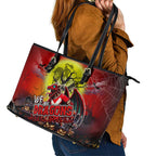 We Are Dragons Halloween Leather Tote Bag Pumpkin Scary Spooky Season - Aussie Hoodie
