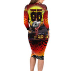 We Are Dragons Halloween Long Sleeve Bodycon Dress Pumpkin Scary Spooky Season - Aussie Hoodie