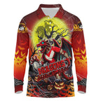We Are Dragons Halloween Long Sleeve Polo Shirt Pumpkin Scary Spooky Season - Aussie Hoodie