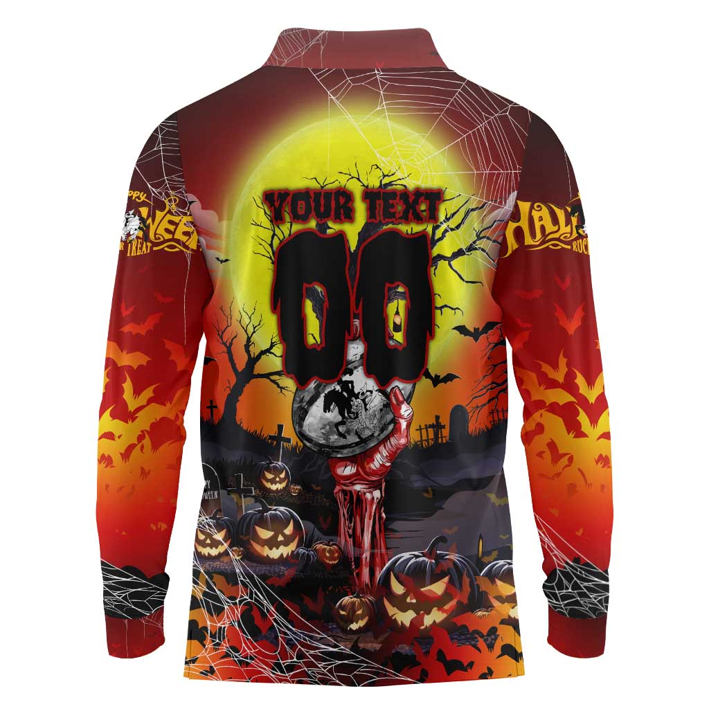 We Are Dragons Halloween Long Sleeve Polo Shirt Pumpkin Scary Spooky Season - Aussie Hoodie