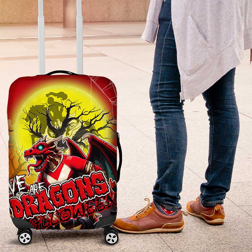 We Are Dragons Halloween Luggage Cover Pumpkin Scary Spooky Season - Aussie Hoodie