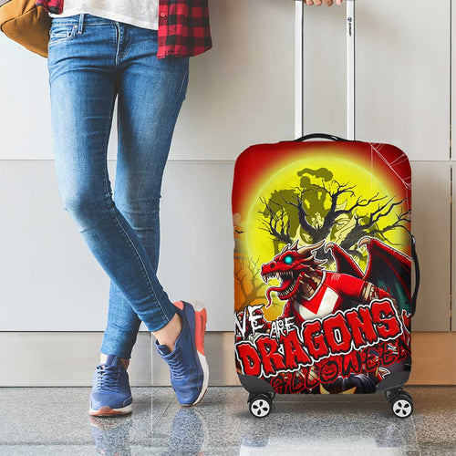 We Are Dragons Halloween Luggage Cover Pumpkin Scary Spooky Season - Aussie Hoodie