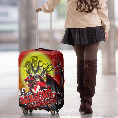 We Are Dragons Halloween Luggage Cover Pumpkin Scary Spooky Season - Aussie Hoodie
