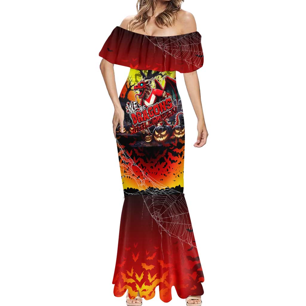 We Are Dragons Halloween Mermaid Dress Pumpkin Scary Spooky Season - Aussie Hoodie