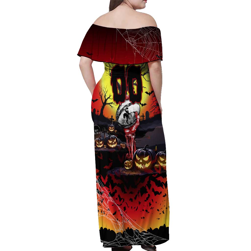 We Are Dragons Halloween Off Shoulder Maxi Dress Pumpkin Scary Spooky Season - Aussie Hoodie