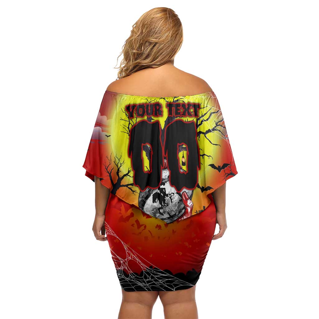 We Are Dragons Halloween Off Shoulder Short Dress Pumpkin Scary Spooky Season - Aussie Hoodie