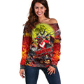 We Are Dragons Halloween Off Shoulder Sweater Pumpkin Scary Spooky Season - Aussie Hoodie