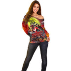 We Are Dragons Halloween Off Shoulder Sweater Pumpkin Scary Spooky Season - Aussie Hoodie