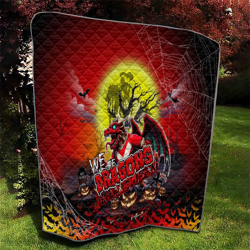 We Are Dragons Halloween Quilt Pumpkin Scary Spooky Season - Aussie Hoodie