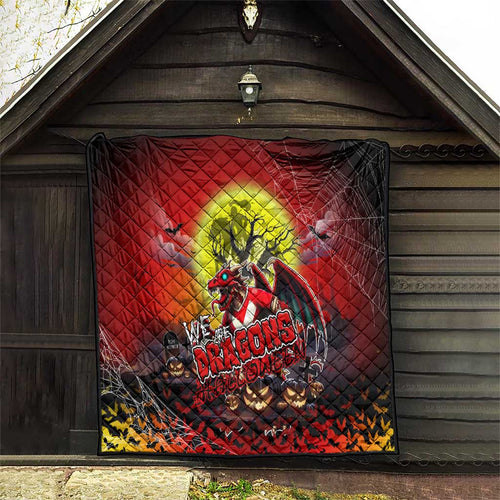 We Are Dragons Halloween Quilt Pumpkin Scary Spooky Season - Aussie Hoodie