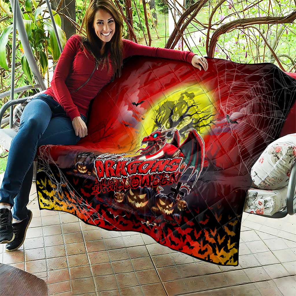 We Are Dragons Halloween Quilt Pumpkin Scary Spooky Season - Aussie Hoodie