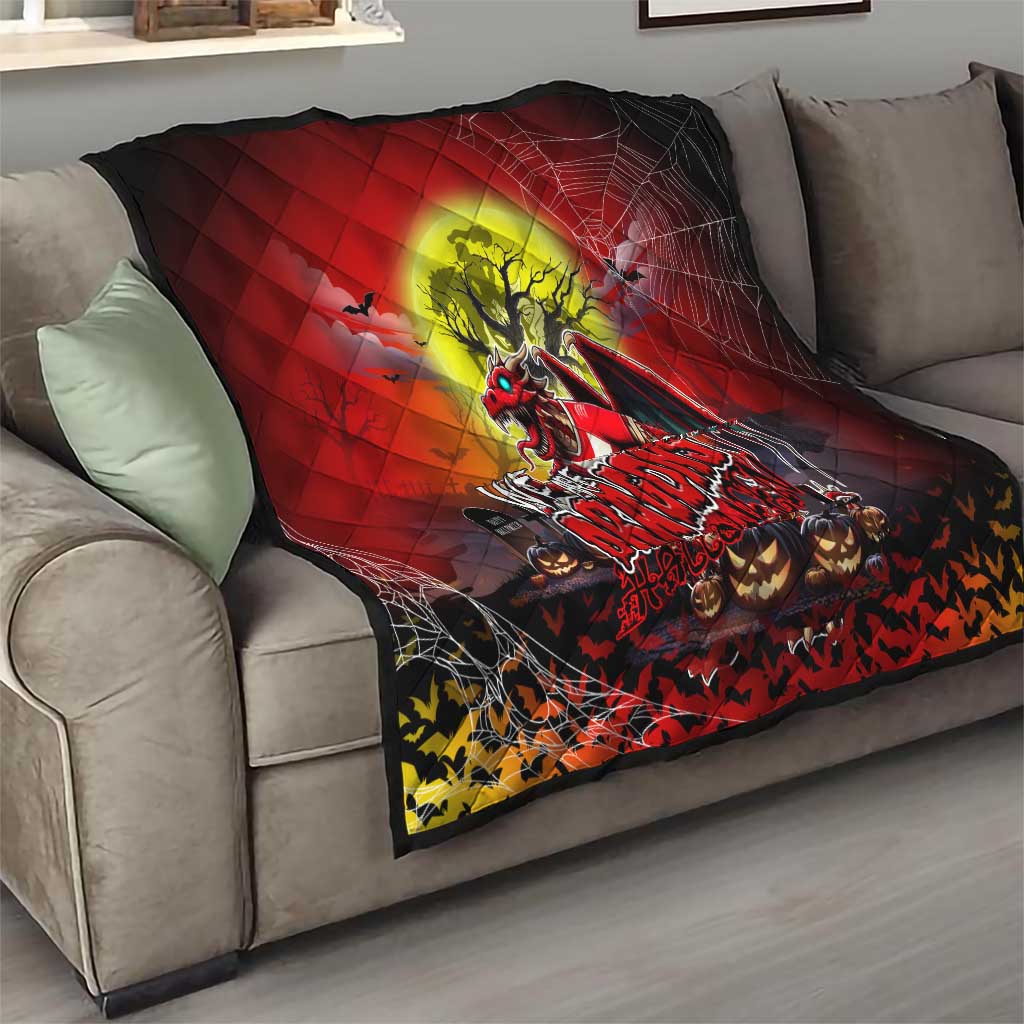 We Are Dragons Halloween Quilt Pumpkin Scary Spooky Season - Aussie Hoodie