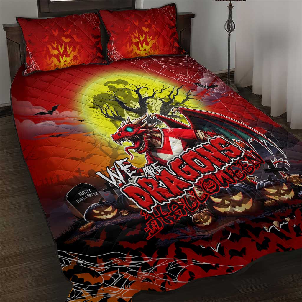 We Are Dragons Halloween Quilt Bed Set Pumpkin Scary Spooky Season - Aussie Hoodie