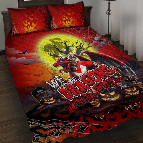 We Are Dragons Halloween Quilt Bed Set Pumpkin Scary Spooky Season - Aussie Hoodie