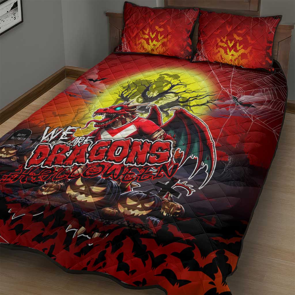 We Are Dragons Halloween Quilt Bed Set Pumpkin Scary Spooky Season - Aussie Hoodie