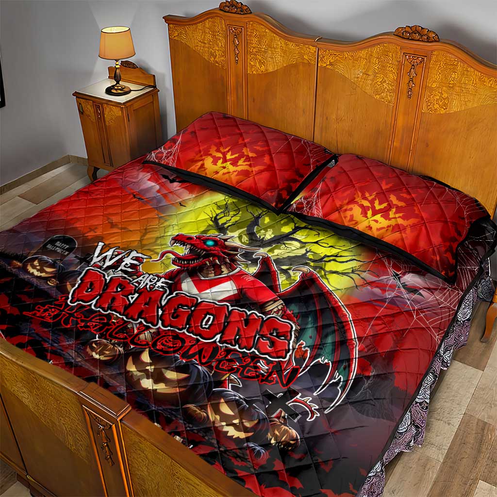We Are Dragons Halloween Quilt Bed Set Pumpkin Scary Spooky Season - Aussie Hoodie