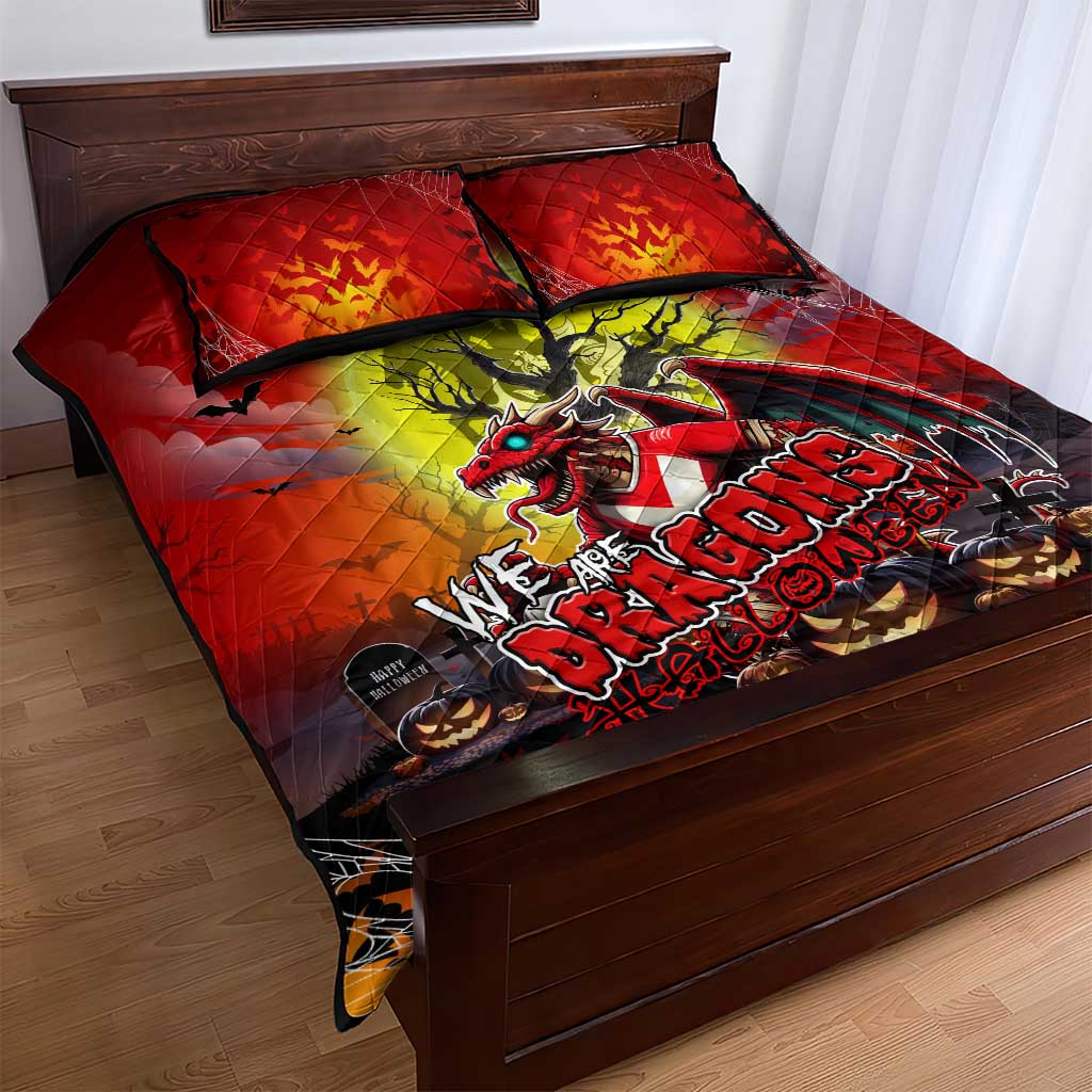 We Are Dragons Halloween Quilt Bed Set Pumpkin Scary Spooky Season - Aussie Hoodie