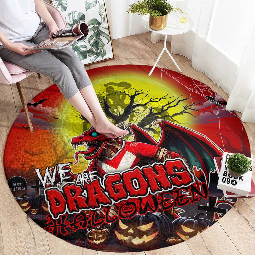 We Are Dragons Halloween Round Carpet Pumpkin Scary Spooky Season - Aussie Hoodie