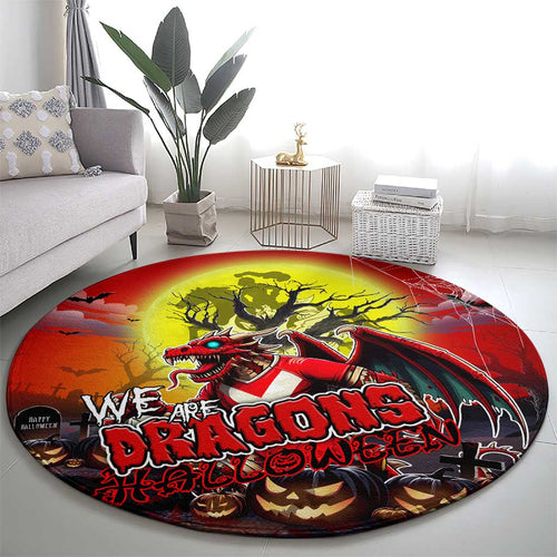 We Are Dragons Halloween Round Carpet Pumpkin Scary Spooky Season - Aussie Hoodie